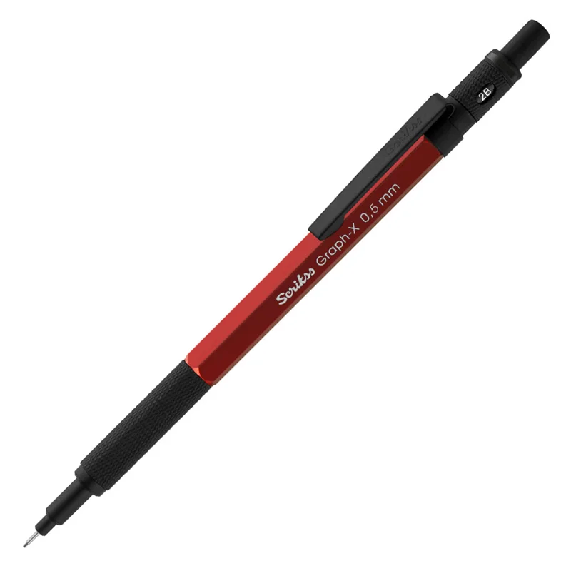 SCRIKSS OFFICE VERSATİL KALEM GRAPH-X METAL ŞEFFAF AMBALAJ 0.5 KIRMIZI