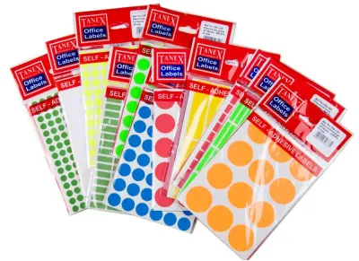 TANEX OFİS ETİKETİ OFC-128 MIX COLOR  5 ADET
