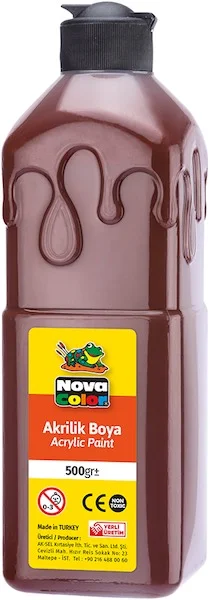 NOVA COLOR AKRİLİK BOYA 500 GR KAHVERENGİ NC-387
