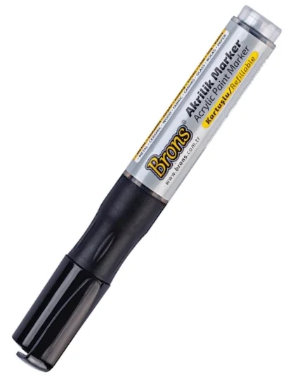 BRONS AKRİLİK MARKER SİYAH BR-4015