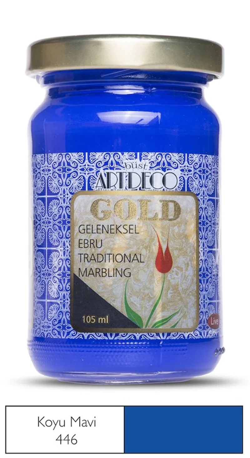 ARTDECO EBRU BOYASI GOLD 105 ML KOYU MAVİ Y-018D-446