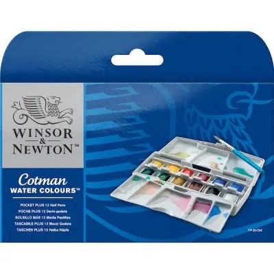 W&amp;N SULU BOYA COTMAN SET 12 x YARIM TABLET POCKET PLUS WN-0390373