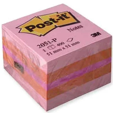 POST-IT YAPIŞKANLI NOT KAĞIDI KÜP 52x52 MİNİ 400 YP PEMBE 2051-P 520500446400