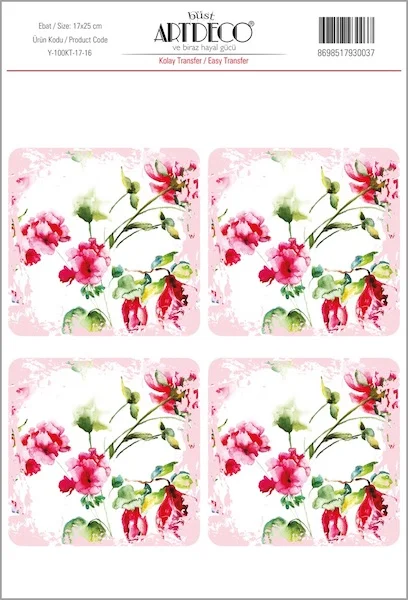 ARTDECO KOLAY TRANSFER 17x25 CM NO:16 Y-100-KT17-16