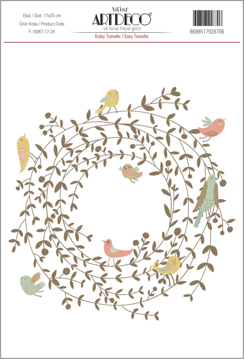 ARTDECO KOLAY TRANSFER 17x25 CM NO:24 Y-100-KT17-24