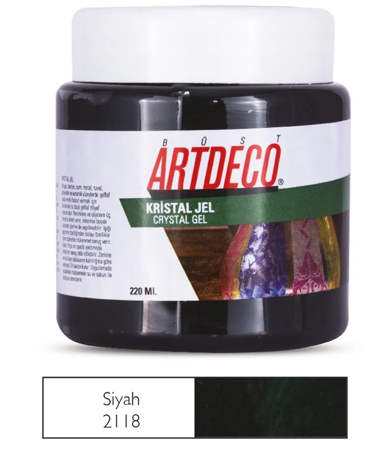 ARTDECO KRİSTAL JEL 220 ML SİYAH Y-054N 2118