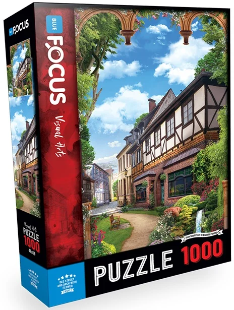 BLUE FOCUS PUZZLE 1000 PARÇA ESKİ CADDE VE ÇİÇEKLİ KEMER BF287