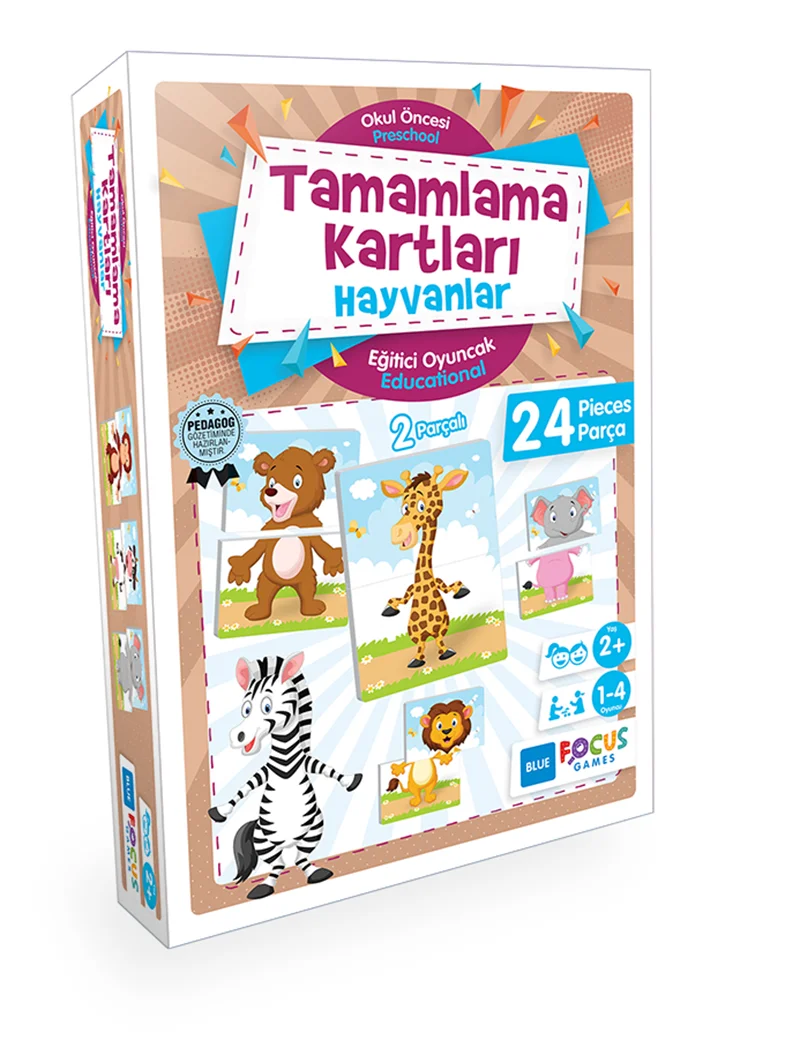 BLUE FOCUS OYUN TAMAMLAMA KARTLARI HAYVANLAR BF153