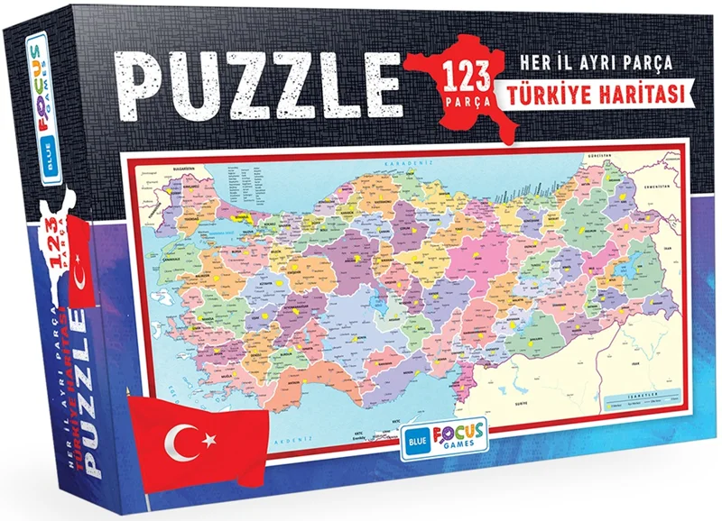 BLUE FOCUS PUZZLE 123 PARÇA TÜRKİYE HARİTASI BF124