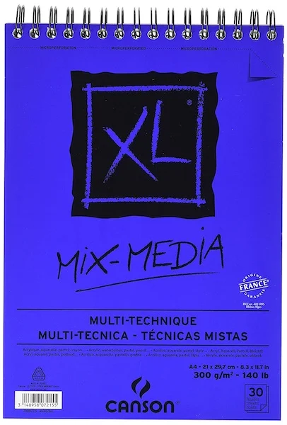 CANSON ÇİZİM BLOĞU XL MIX MEDIA SPİRALLİ A4 300 GR 30 SF 200807215