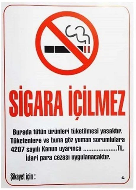 İNTER UYARI 50x70 SİGARA İÇİLMEZ