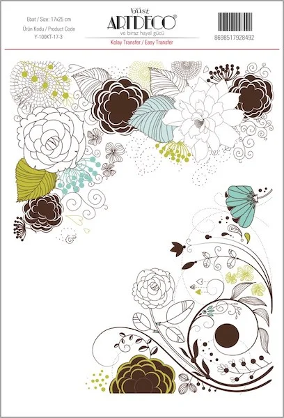 ARTDECO KOLAY TRANSFER 17x25 CM NO:03 Y-100-KT17-3