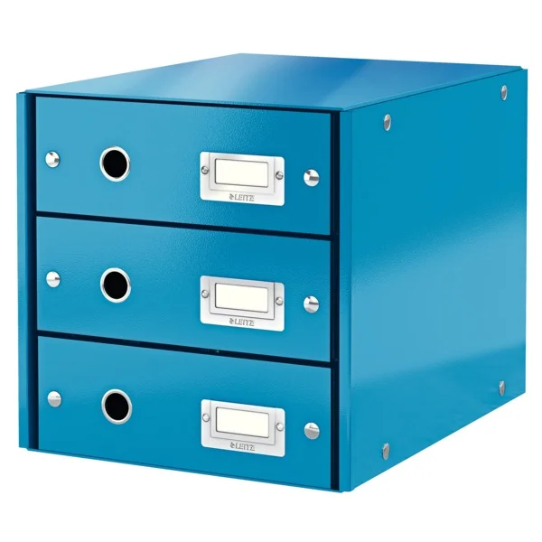 LEITZ EVRAK RAFI WOW C&amp;S 3 ÇEKMECE L-6048 MAVİ