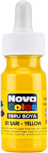 NOVA COLOR EBRU BOYA ŞİŞE 30 CC SARI NC-240