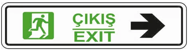 EKSTRAFİX UYARI LEVHASI 201 YUL-117 7x24.5 CM ÇIKIŞ