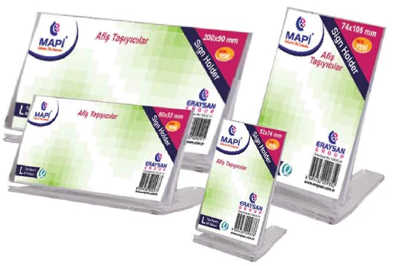 MAPİ AFİŞ TAŞIYICI 102x153 L TİPİ YATAY KAVİSLİ 534 05 15