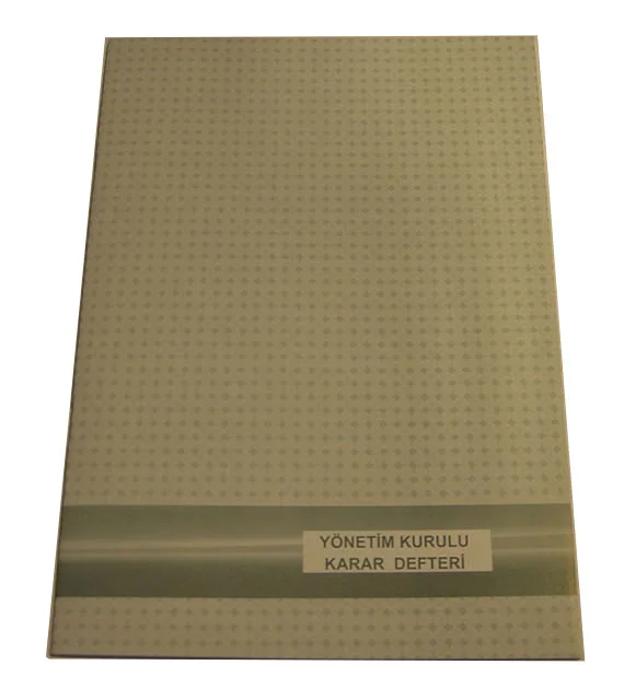 DİLMAN YÖNETİM KURUL KARAR DEFTERİ KARTON KAPAK 22.5x31.5 40 YP NUMARALI 5371