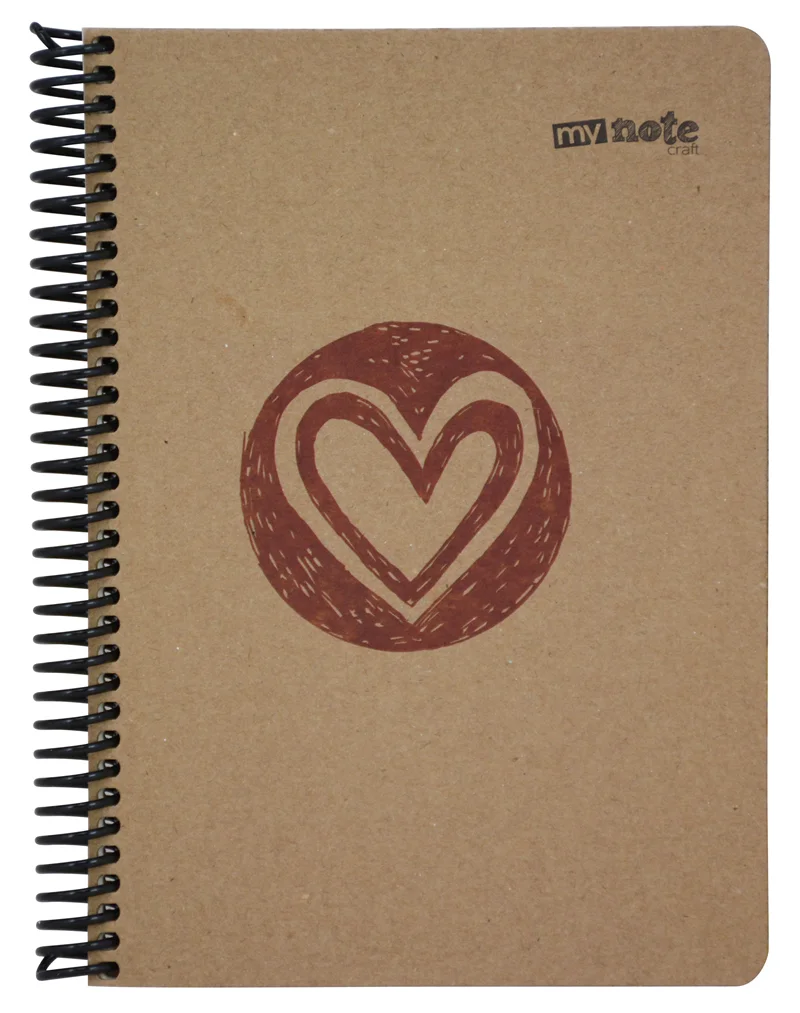 MYNOTE DEFTER KRAFT SERT KAPAK SPİRALLİ A5 100 YP KARELİ UC37007-K