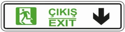 EKSTRAFİX UYARI LEVHASI 201 YUL-125 7x24.5 CM ÇIKIŞ