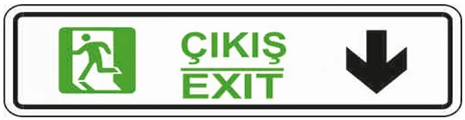 EKSTRAFİX UYARI LEVHASI 201 YUL-125 7x24.5 CM ÇIKIŞ