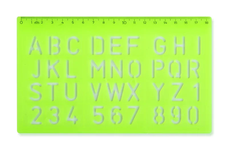 HATAS YAZI-HARF ŞABLONU BÜYÜK HARF 20 MM. 02258