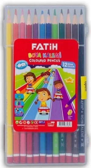 FATİH KURU BOYA 12 RENK ÇANTALI JUMBO FA33430KB12RTB
