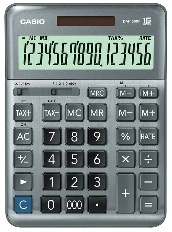 CASIO HESAP MAKİNESİ MASAÜSTÜ DM-1600F 16 HANE