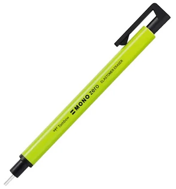 TOMBOW SİLGİ KALEM TİPİ MONO ZERO YUVARLAK UÇ NEON SARI T-EH-KUR 53A