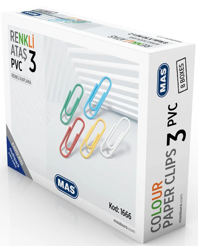MAS ATAŞ RENKLİ PVC 28 MM MULTIPACK 1666