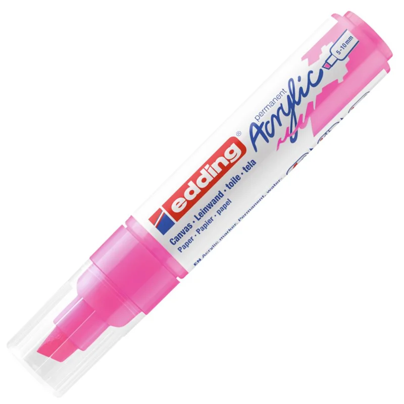 EDDING AKRİLİK MARKÖR KALIN UÇLU E-5000 FOSFORLU PEMBE 690