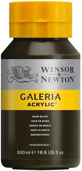 W&amp;N AKRİLİK BOYA GALERIA 500 ML MARS BLACK 386 WN-2150386