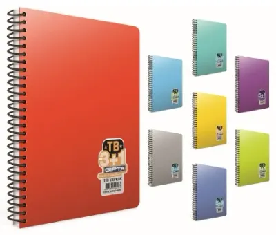 GIPTA DEFTER TB A4 SEPARATÖRLÜ SPİRALLİ PP KAPAK 4+1 200 YP.2201
