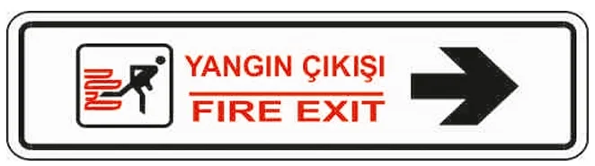 EKSTRAFİX UYARI LEVHASI 201 YUL-113 7x24.5 CM YANGIN ÇIKIŞI