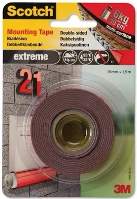 SCOTCH ÇİFT TARAFLI MONTAJ BANDI EXTRA 19mmx1,5m 10 KG 4002