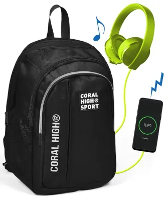 YAYGAN ÇANTA SIRT CORAL HIGH SPORT USB+AUX SOKETLİ 23241