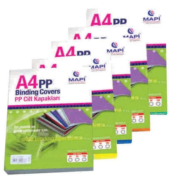 MAPİ CİLT KAPAĞI PP A4 350 MİC. KIRMIZI 50Lİ 2042403