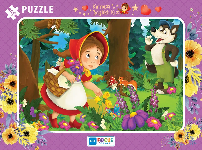 BLUE FOCUS PUZZLE 72 PARÇA KIRMIZI BAŞLIKLI KIZ BF255