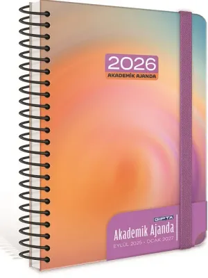 GIPTA AJANDA AKADEMİK HAFTALIK 17x24 SERT KAPAK SPİRALLİ LASTİKLİ 460-SHK