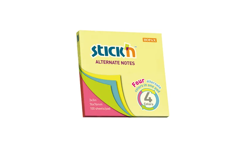 GIPTA YAPIŞKANLI NOT KAĞIDI 76x76 NEON 4 RENK 100 YP. 2182200