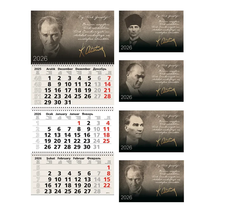 GIPTA GEMİCİ TAKVİMİ ATATÜRK 78x33 BRİSTOL A05-BRS