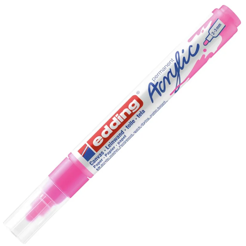 EDDING AKRİLİK MARKÖR ORTA UÇLU E-5100 FOSFORLU PEMBE 069