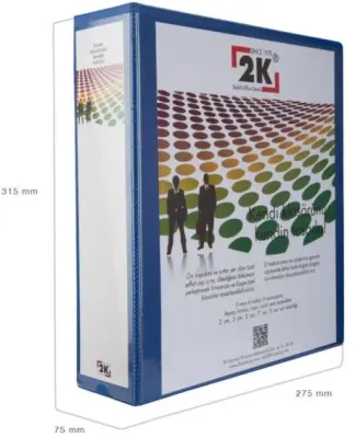 2K HALKALI KLASÖR 7 CM 4 HALKA MAVİ 07-4D-M