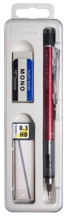 TOMBOW VERSATİL KALEM MONO GRAPH OKUL SETİ 0.3 KIRMIZI KUTULU T-SH-MG 31R3.K3