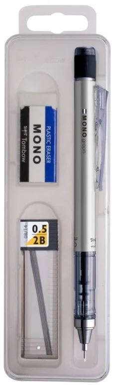 TOMBOW VERSATİL KALEM MONO GRAPH OKUL SETİ 0.5 GÜMÜŞ KUTULU