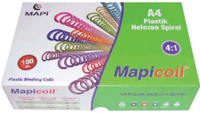 MAPİ SPİRAL PLASTİK HELEZON 4:1 25MM ŞEFFAF 50 ADET 48 LOP 2352504