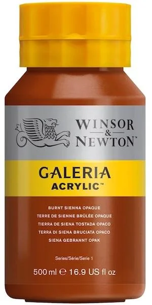 W&amp;N AKRİLİK BOYA GALERIA 500 ML BURNT SIENNA OPAQU 077 WN-2150077