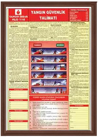 İNTER YANGIN GÜVENLİK TALİMATI LAM.50X70 İNT-711-7L