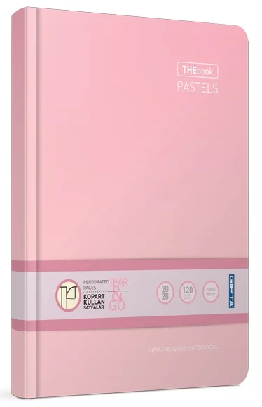 GIPTA DEFTER THEBOOK PASTELS 20x28 İPLİK DİKİŞLİ SERT KAPAK 160 YP. KARELİ 3044
