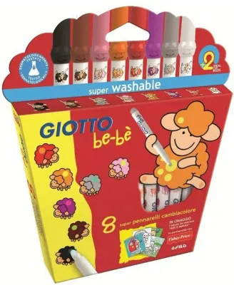 GIOTTO KEÇELİ KALEM BEBE CHANGE COLOURS 8 Lİ 467900