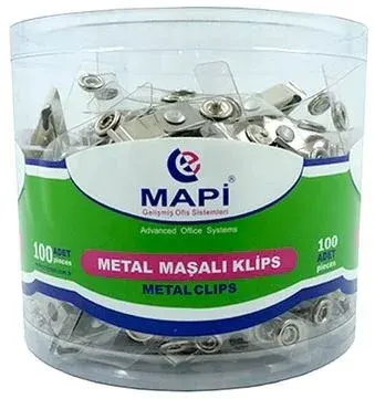 MAPİ KLİPS METAL MAŞALI ŞEFFAF 100 LÜ 910 05 06
